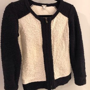 J.crew boucle zip cardigan